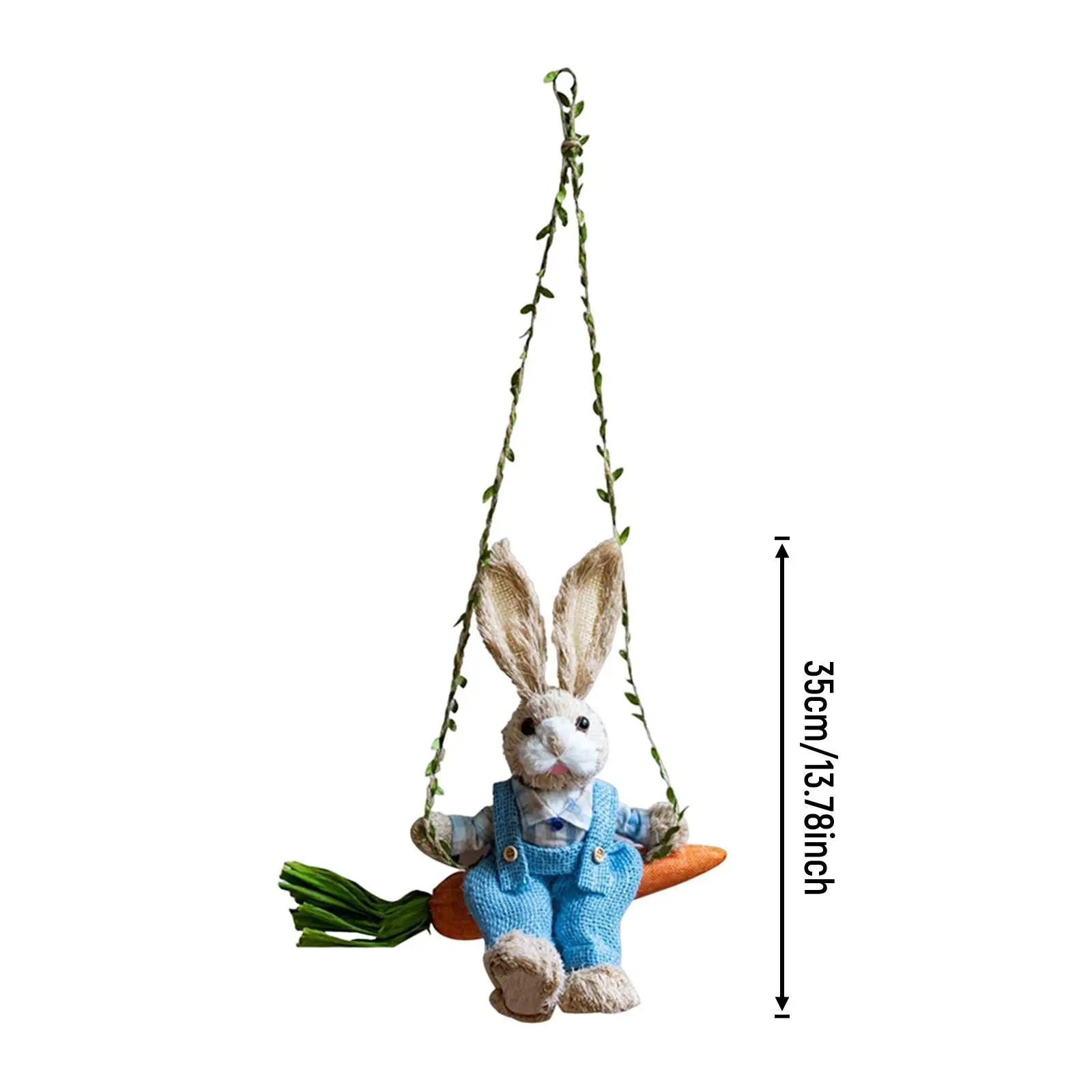 Easter Bunny Pendant Collectable Swing Rabbit Hanging Ornament for Holidays