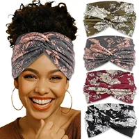 3 Pack Wide Headbands for Women Paisley Twist Hair Bands Stretchy Cross Head Turban Bandana Valentine's Day Non Slip Exercise Hair Wraps Accessories - Image 6