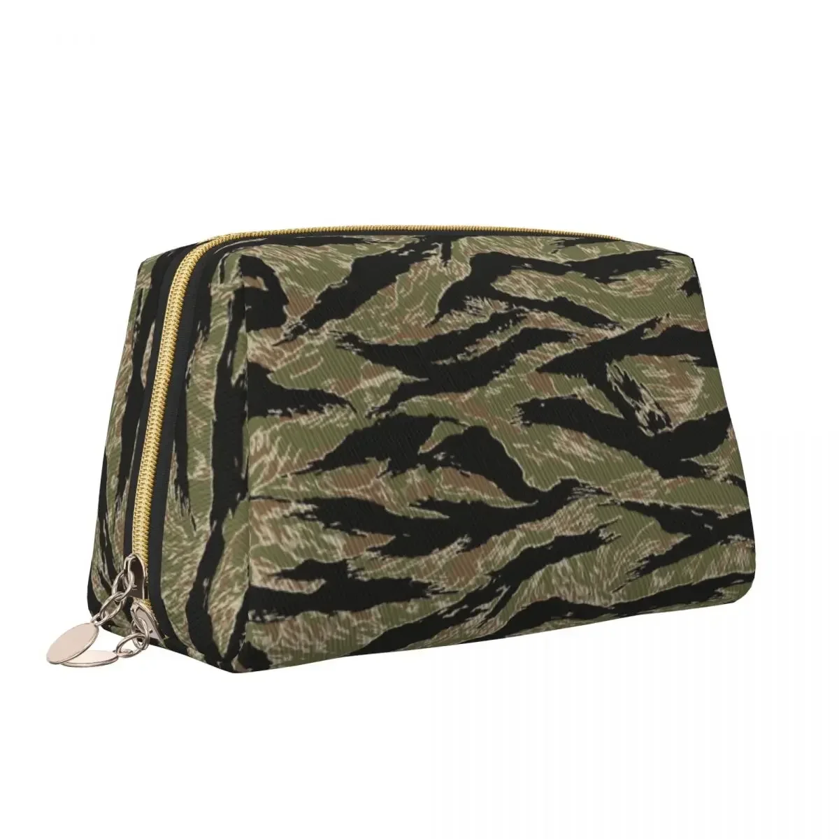 Cute Tiger Stripe Camo Travel Toiletry Bag for Women Tactical Camouflage Makeup Cosmetic Bag Beauty Storage Dopp Kit