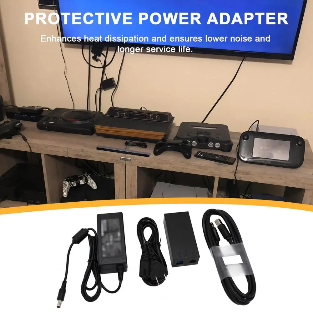 Adaptador de fuente de alimentación Adaptador de CA retardante de llama de bajo ruido Adaptador de corriente de sobrecalentamiento para sensor ONE S/X Kinect 2 0