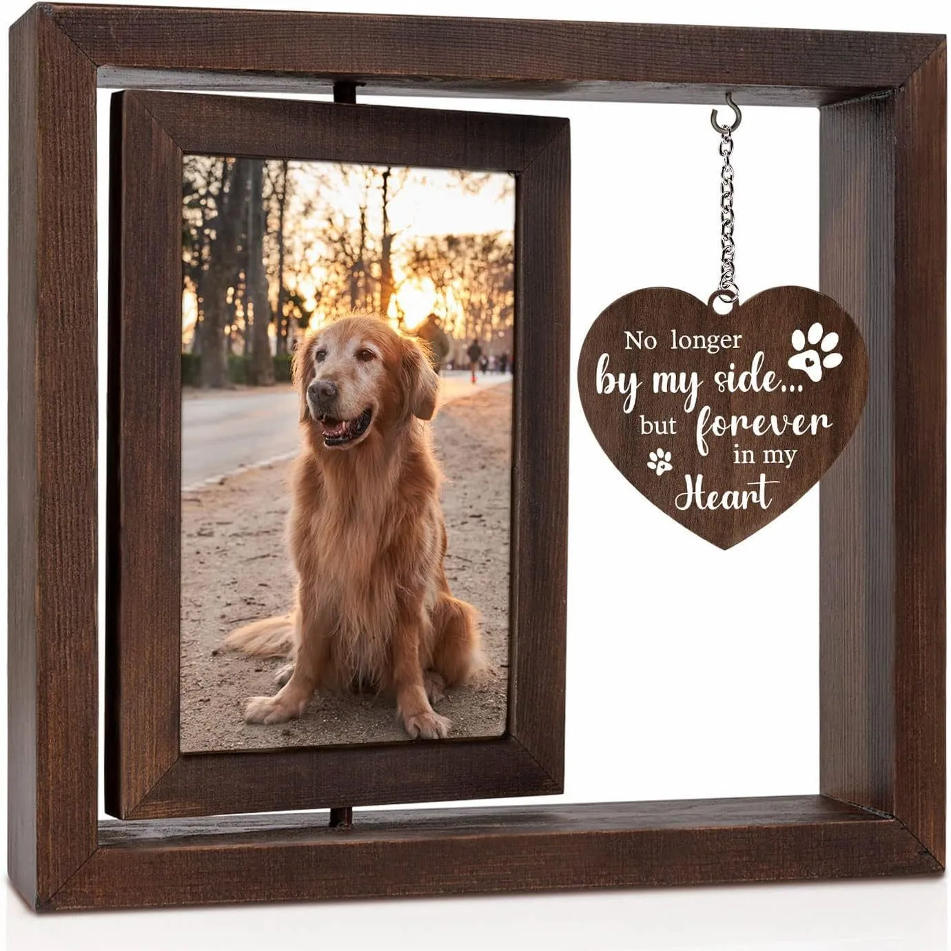 Pet Memorial Wood Frame Ashes Storage Set