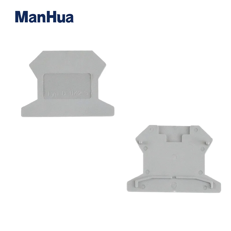 ManHua 10Pcs End Cover D-UK 2.5 For Terminal Block UK-2.5B End Plates Din Rail Terminal Blocks Accessories D-UK2.5