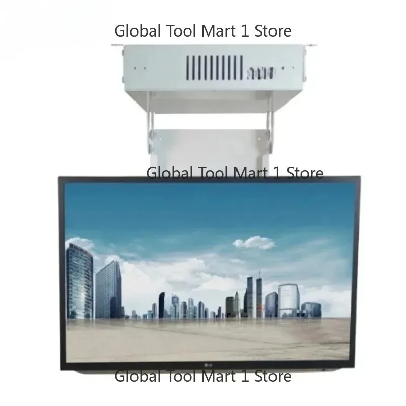 

S-mart home office ceiling motorized tv mount ceiling drop down tv lift with remote control
