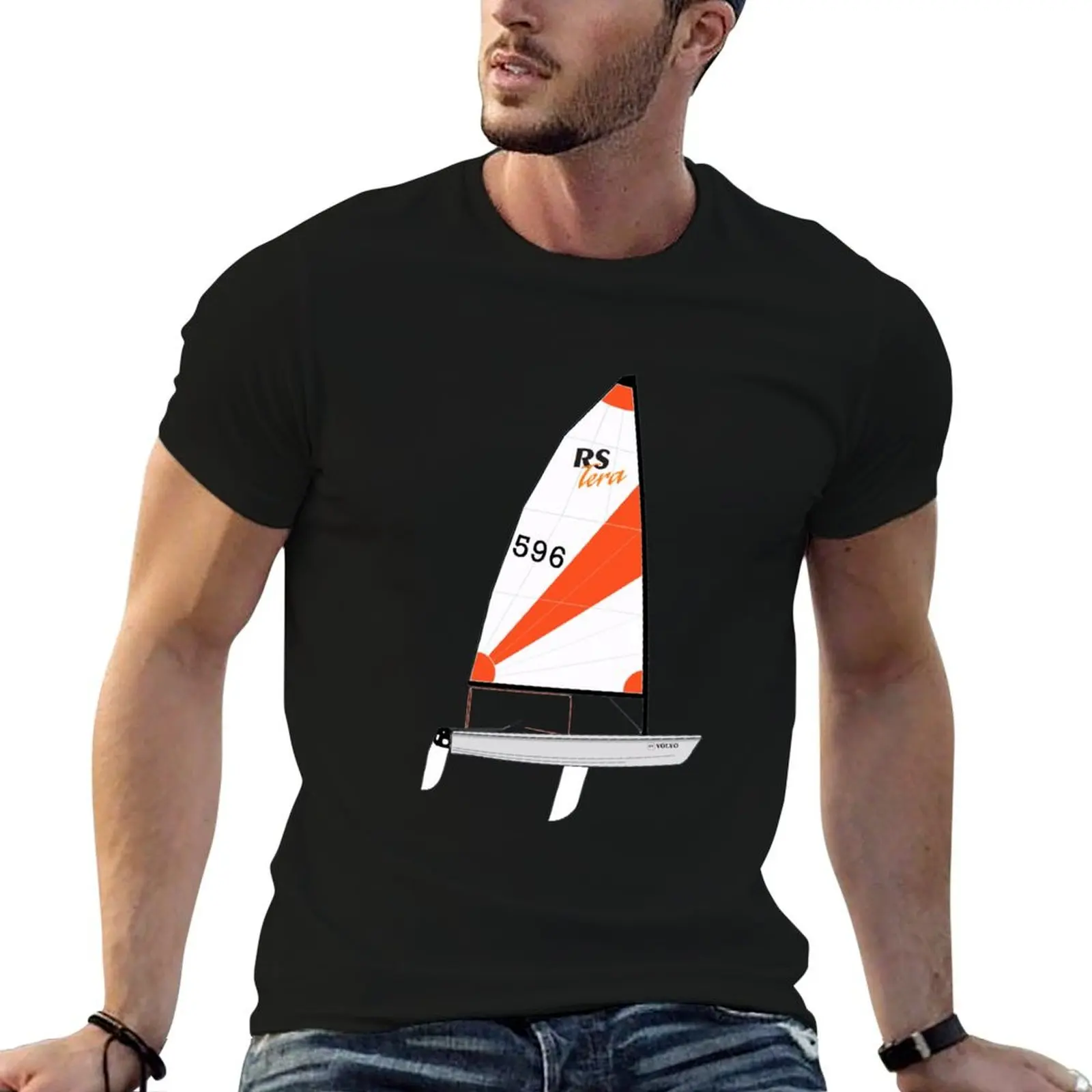 RS Tera 596 Sailing Dinghy T-Shirt man t shirt boys whites sublime mens workout shirts