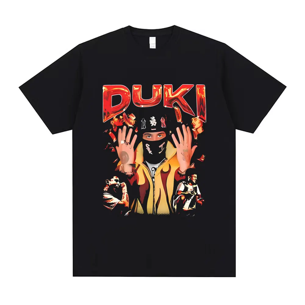 

Rapper Duki Vintage Graphic T-shirt Men Women Hip Hop Fashion Streetwear Male Trap Rap T Shirts Unisex Oversized Short Sleeve