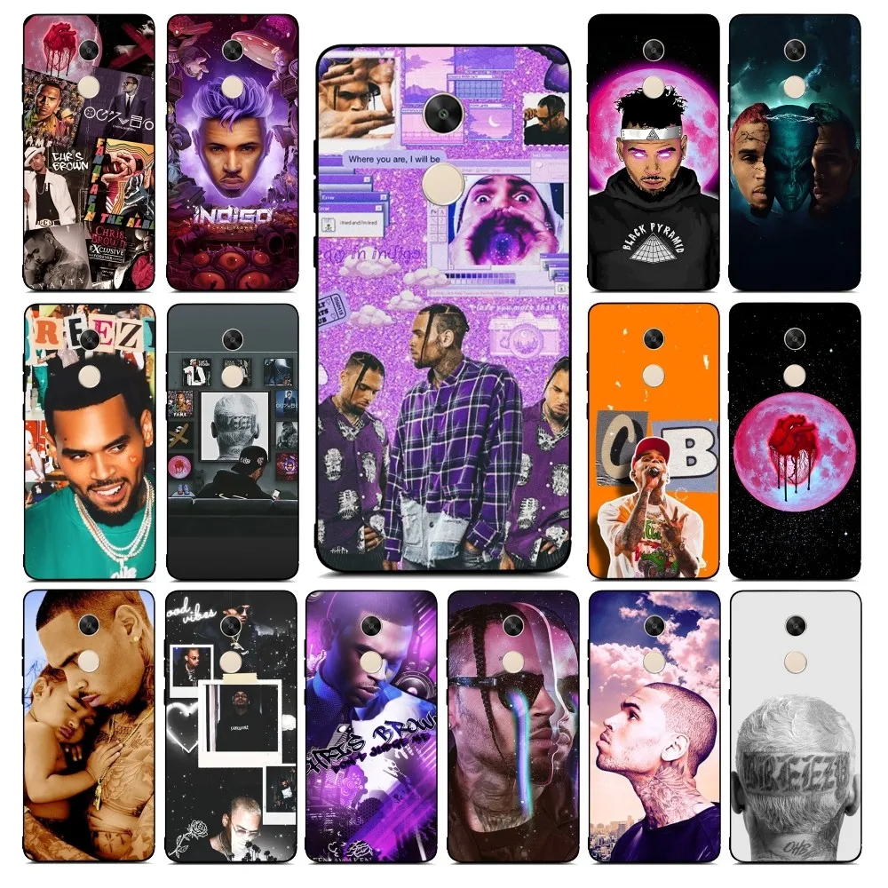 Rapper Chris Brown Phone Case For Redmi Note 4 X 5 A 6 7 8 T 9 9S 10 11 Pro 11S 11Epro PocoM3pro