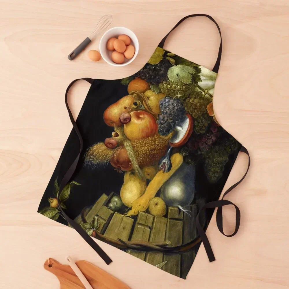 

Giuseppe Arcimboldo Four seasons - Autumn Apron japanese style women's work professional hairdressing For Women Kitchen Apron