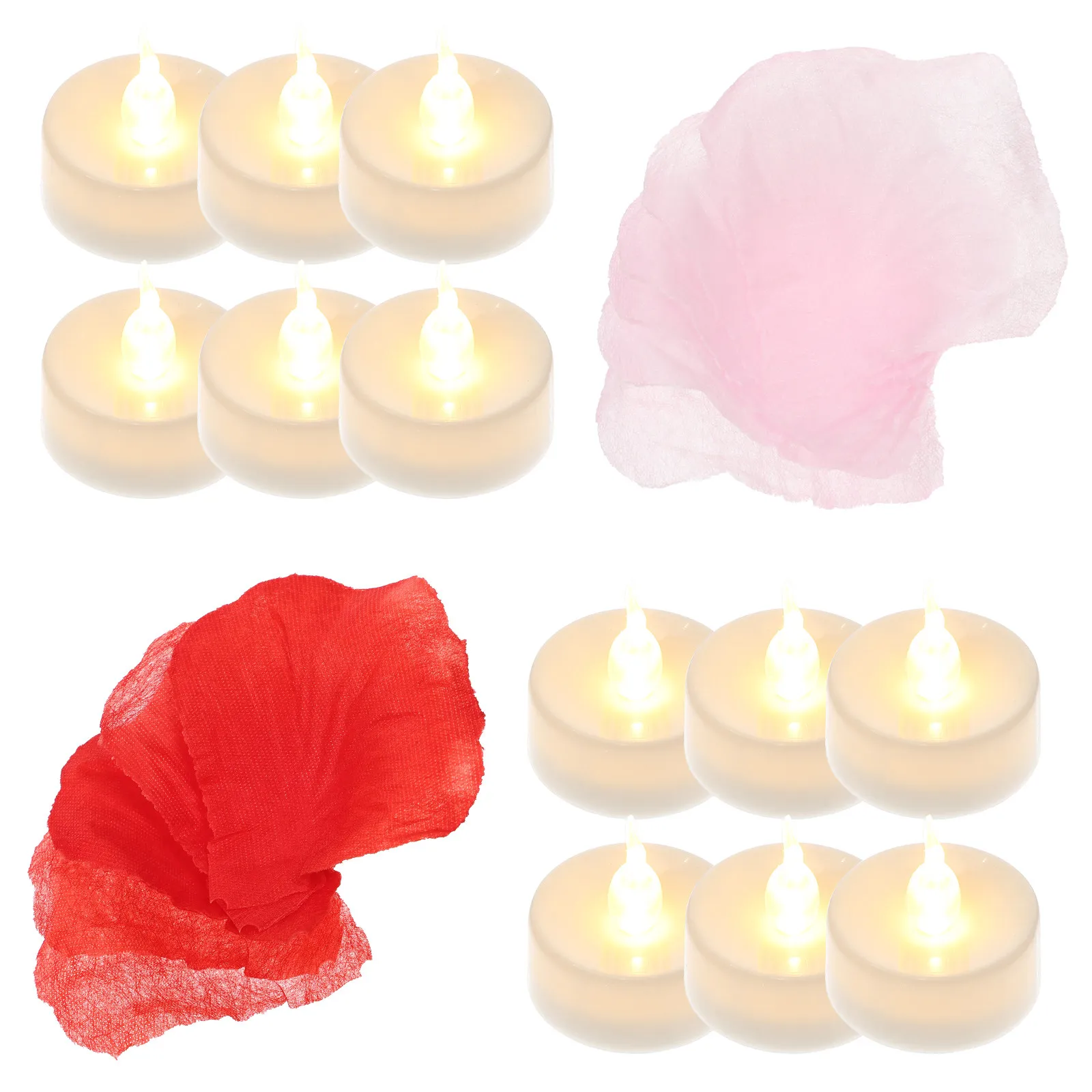 1Set LED Electronic Rose Petals Creative Romantic Night Lighting Wedding Home Party Decoration Centerpiece Set