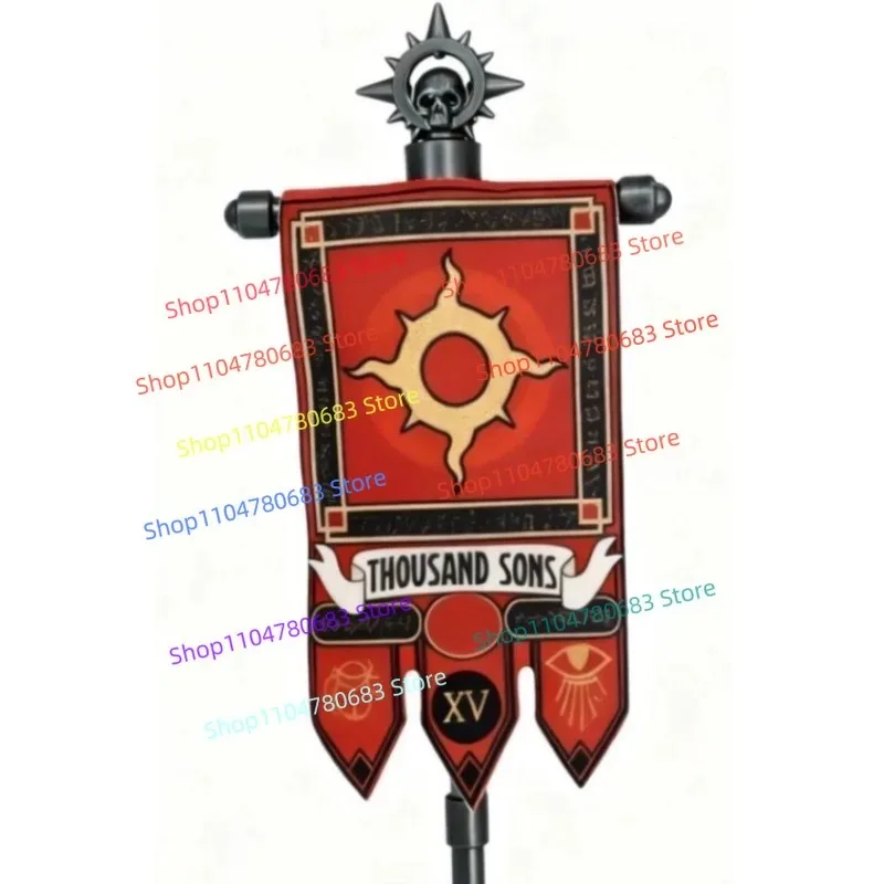 Blocs de construction MOC, Mini figurine de drapeau, modèle d'assemblage, pièce d'exposition, accessoires de jeu animé, jouet décoratif, cadeau à collectionner