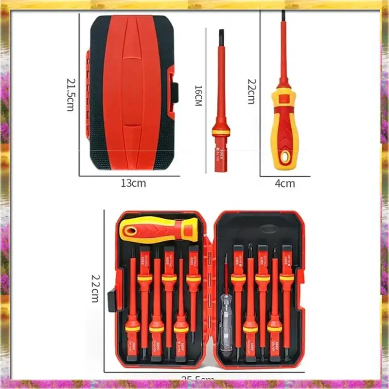 Migliori offerte Set di cacciaviti isolati professionali VDE da 1000 V Punte a taglio magnetico per riparazioni elettriche Set da 13 pezzi
