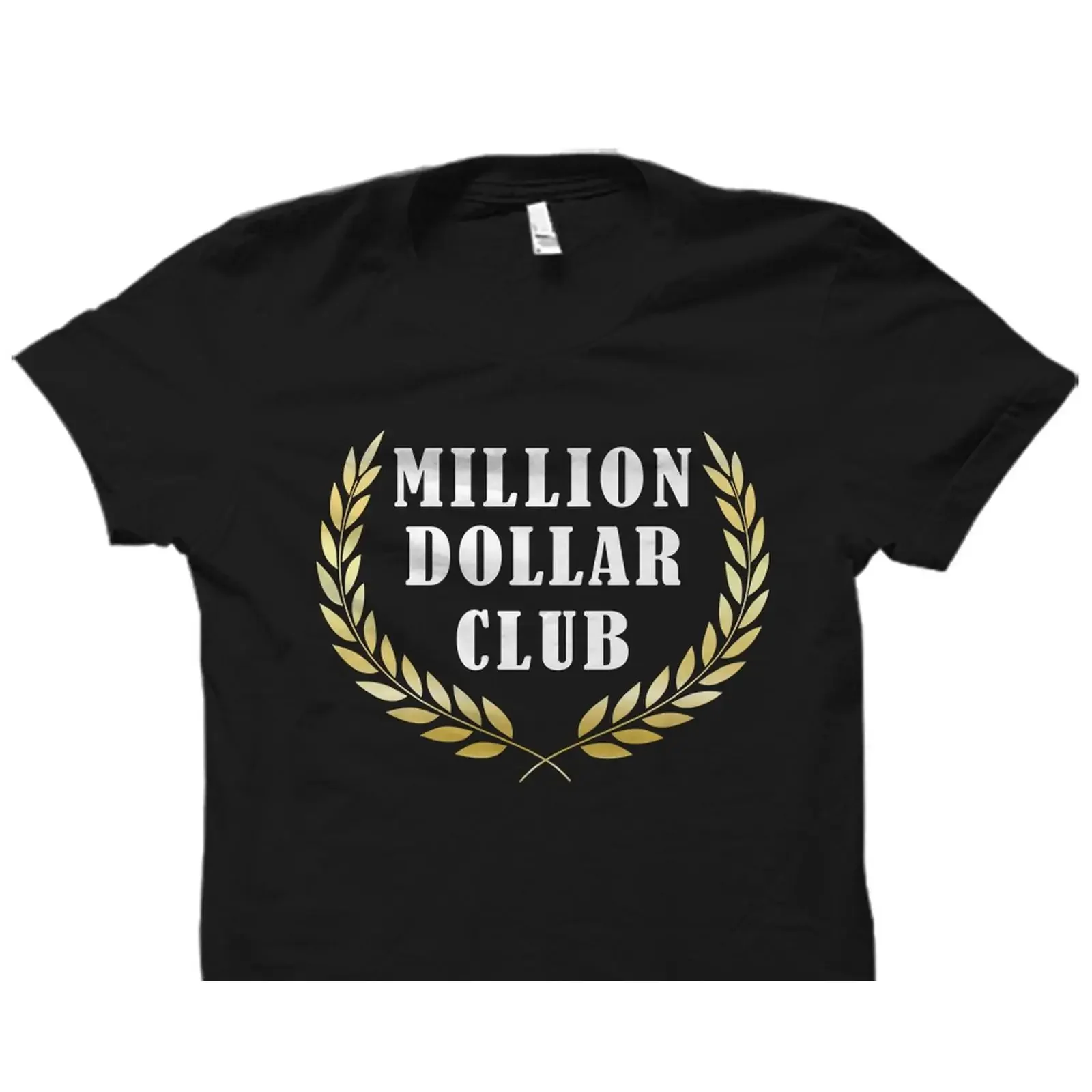 Million Dollar Club Entrepreneur Gold Laurel Wreath T Shirt Funny Real Estate Agent Startup  vintage Washed graphic homme