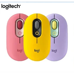 Ratón inalámbrico Bluetooth Logitech POP ratones silenciosos ratón portátil de seguimiento óptico de alta precisión para Windows, macOS