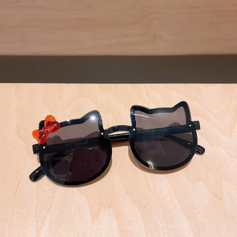 New Korean Style Cat Shape Children's Cute Cartoon Sunglasses Kids Anti UV Eyewear Round Colourful Sunglass image 6