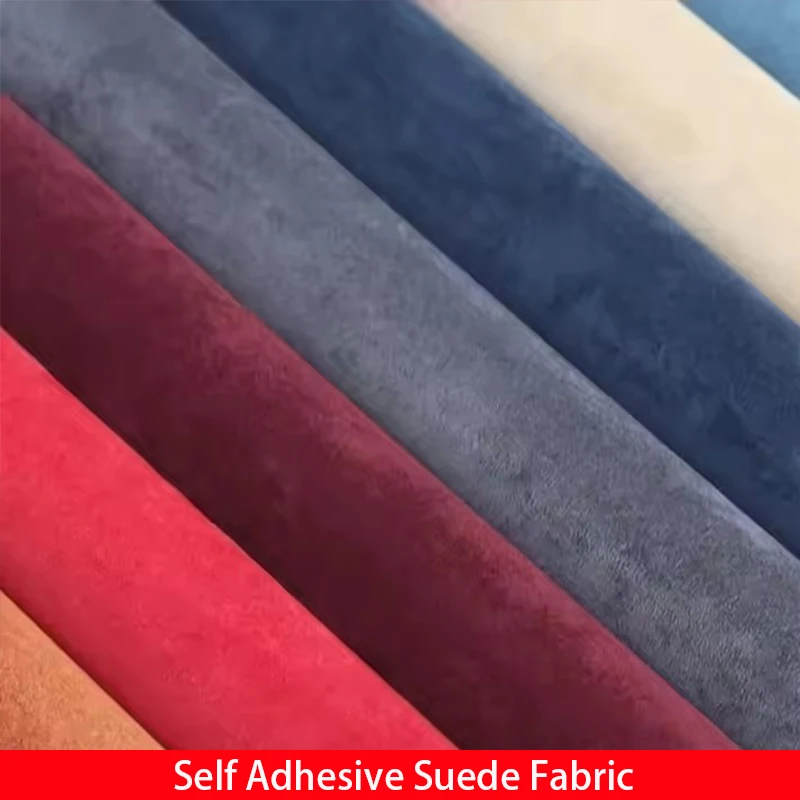 Self Adhesive Suede Alcantara Wrap Roll Car Fabrics for Interior Velvet Dashboard Door Panel Workbench Repair Fabric DIY Sewing