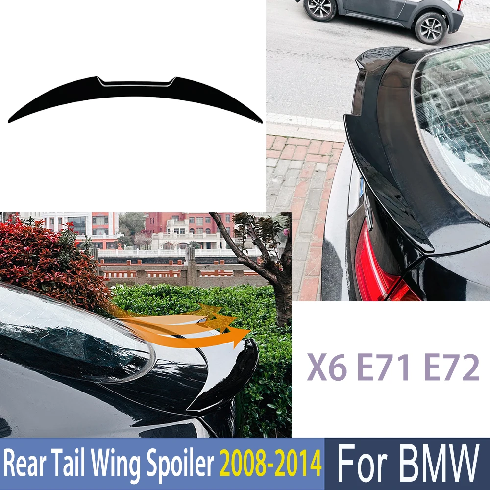 

Car Rear Tail Wing Spoiler For BMW X6 E71 E72 2008 2009 2010 2011 2012 2013 2014 Auto Accessories Modification Exterior Tuning