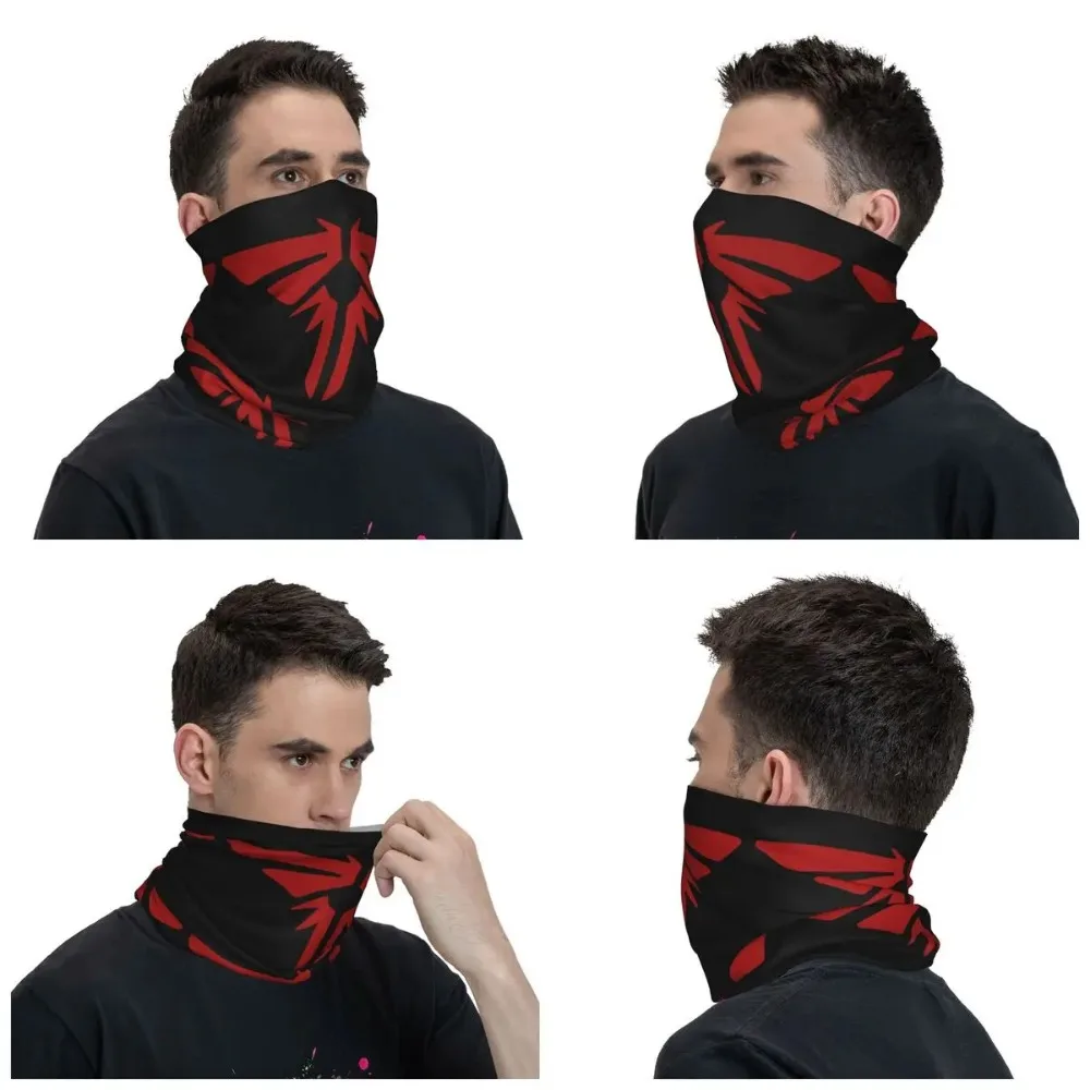 TLOU The Last Of Us Red Logo Bandana Neck Cover Printed Wrap Scarf Warm Headwear Running Unisex Adult Windproof