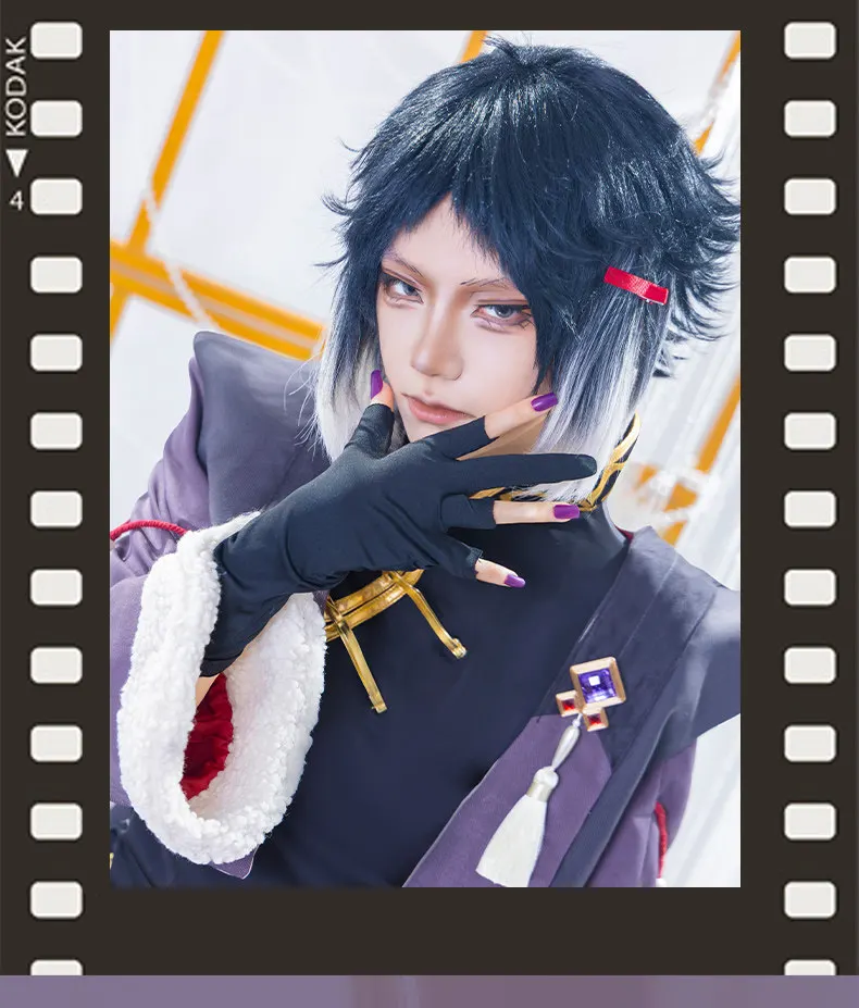 Irelia H Anime Bungo Stray Dogs Akutagawa Ryunosuke cosplay costume for man view 3