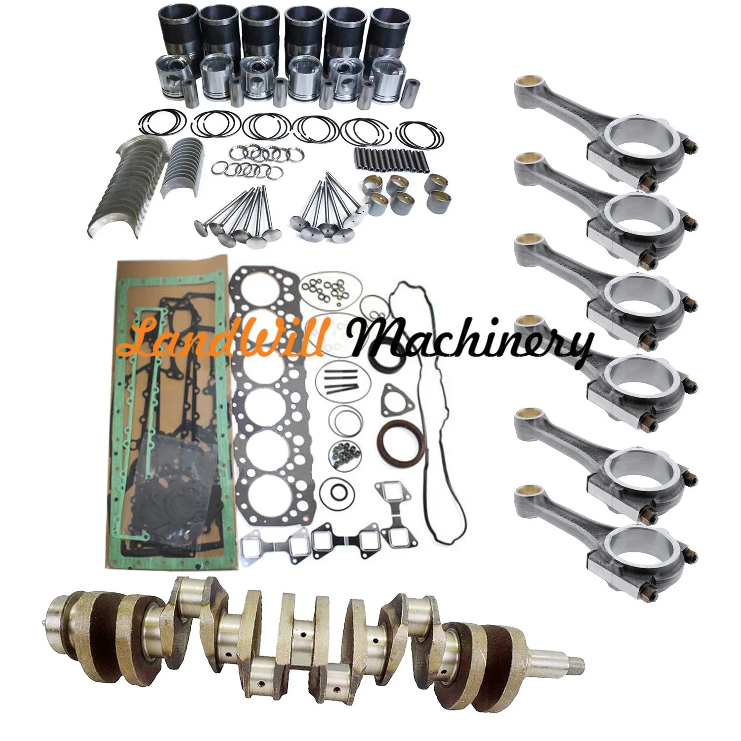 Overhaul Rebuild Kit + Connecting Rod + Crankshaft Fits Caterpillar 3046T Engine