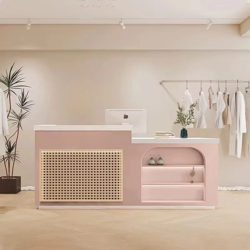 

dd-Fresh and Simple Beauty Salon Front Desk Japanese Wabi-sabi Style bar Clothing Store Checkout Counter@
