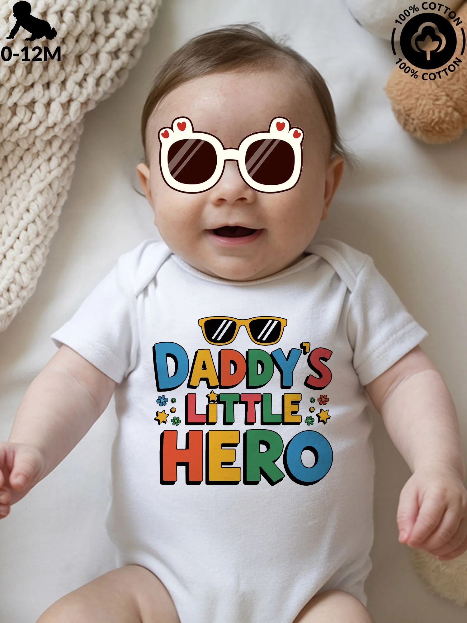 

Детский костюм для ползания Daddy's Little Bro унисекс, комбинезон для ухода за кожей из чистого хлопка, всесезонное боди 190GSM