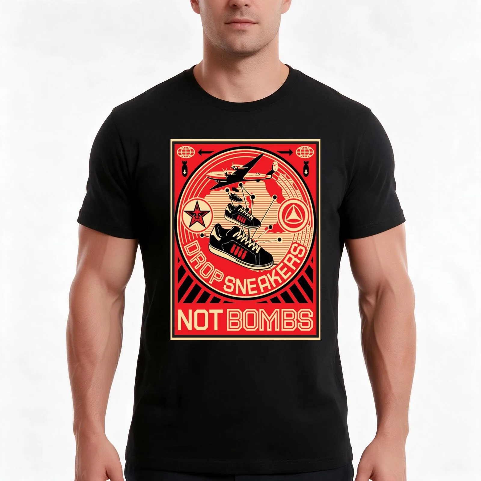 Art by Shepard Fairey Shepard Fairey Art urbain T-Shirt Summer Casual Cotton Tee Oversized Streetwear Tops Unisex Men Women