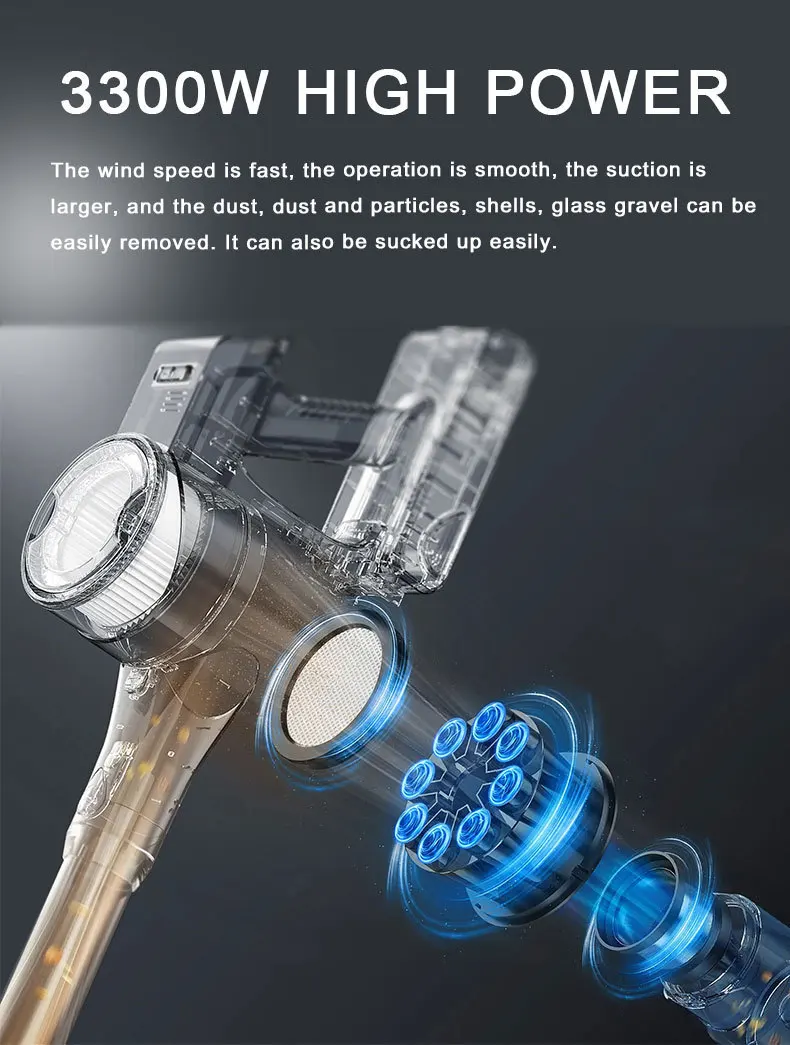 Home Cordless Vacuum Cleaner - Handheld & Multi-Surface Heavy Duty Cleaning Machine for Carpet, Floors, Windows and Cars