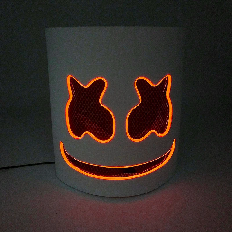 DJ Marshmello Luminous Head Cover, LED Light Up Accessory