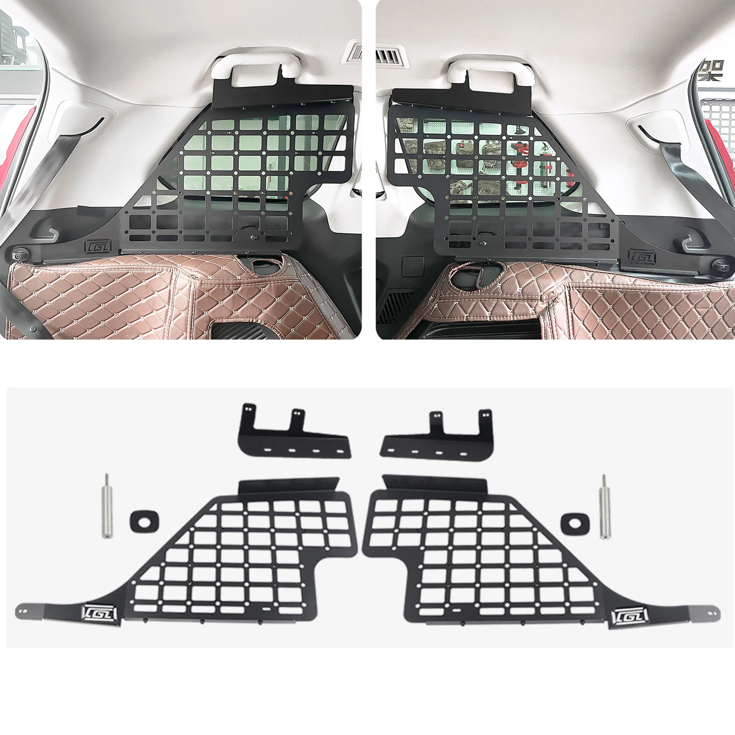 For Haval H9 2015-2023 Modification Storage Panel Rear Trunk Debris Rack Storage Molle panel