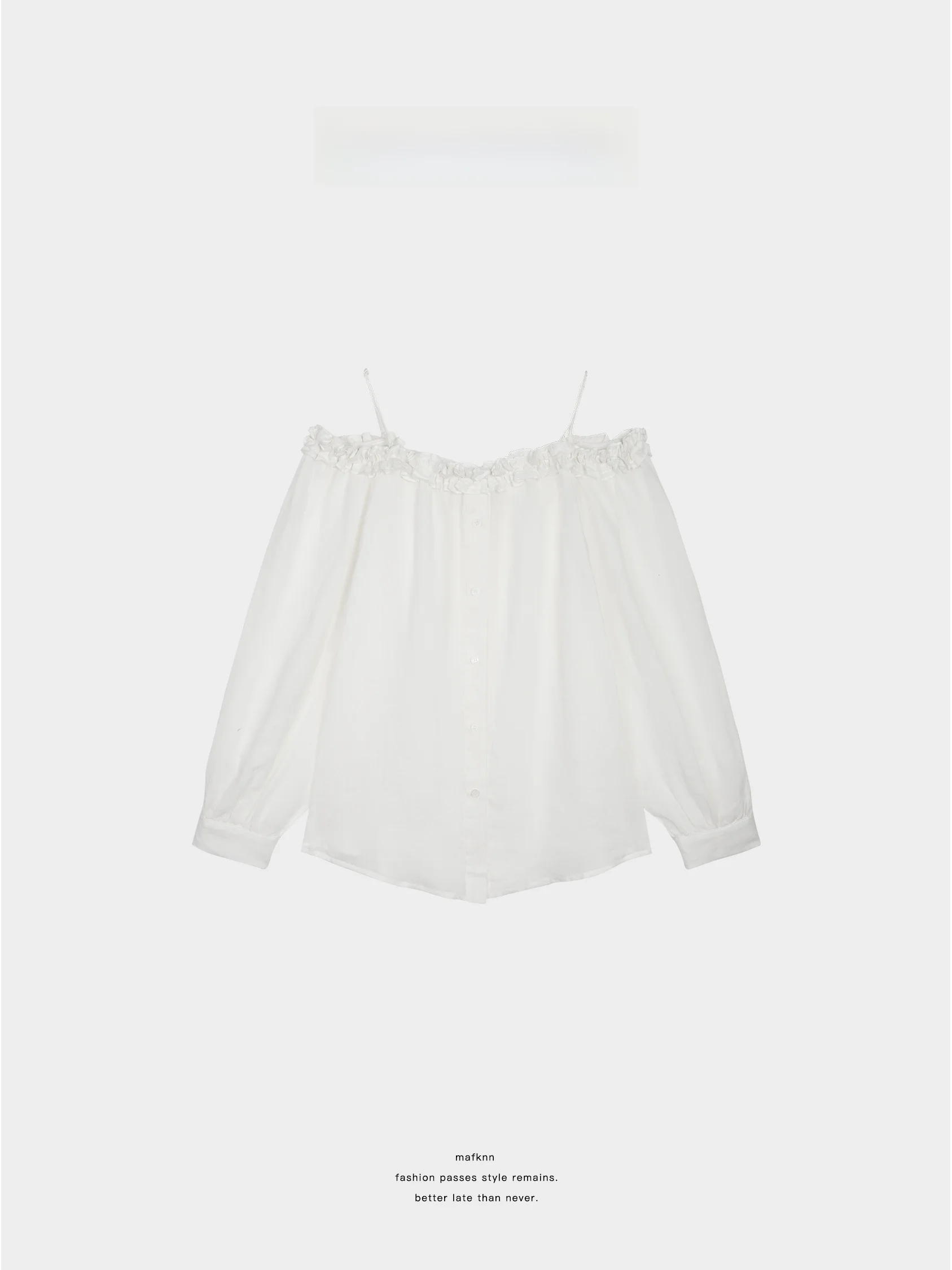 

JiJi Private Collection Multi-Floral Changeable Hemp High-End plus Size Women's Clothing Detachable Strap One-oulder Top