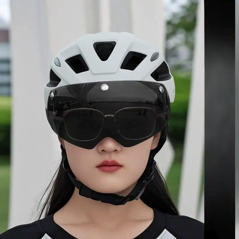 

Cycling Goggles & Helmet Set for Road, Mountain, and Hybrid Bikes Breathable Safety Helmet for Men and Women