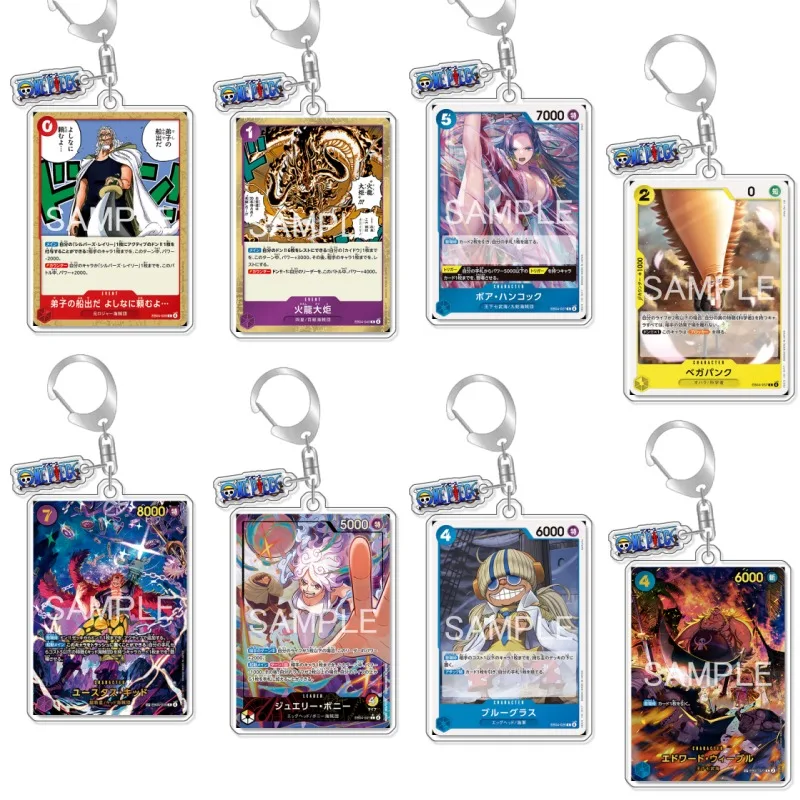 

Keychain OP OPTCG Card Sakazukin Kazenbou Alvida Backpack Pendant Anime Game Fans Gift Recycled Acrylic Decoration Rare Card Toy