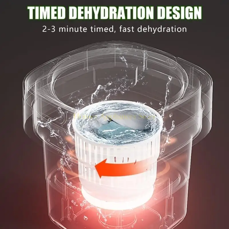 D0AB Comoda lavatrice pieghevole per viaggi e avventure in campeggio Lavatrice leggera con scarico rimovibile