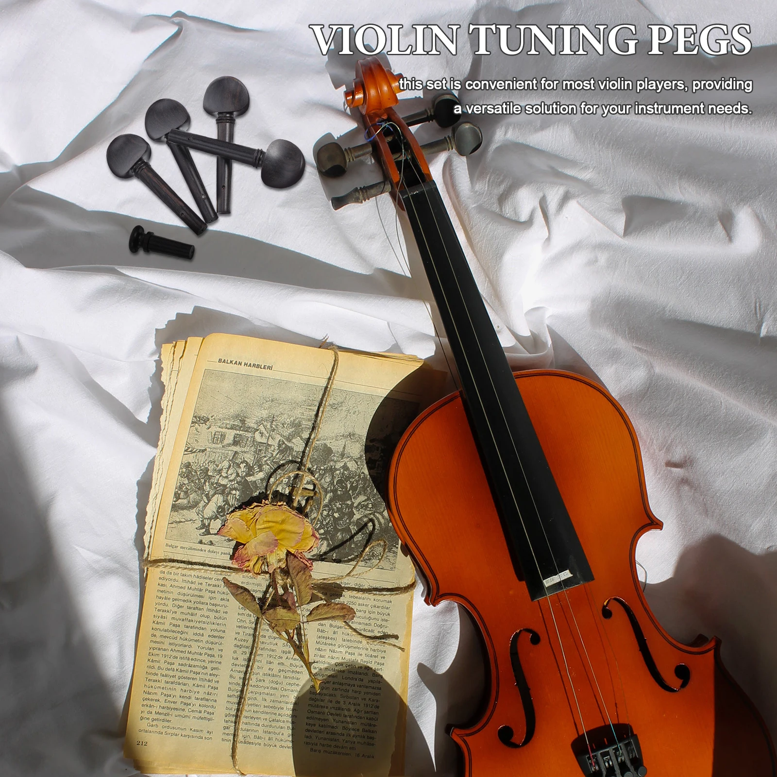 

Violin Tuning Bolt Replacement Pegs Wooden Fiddle Equipment Instrument Accessories Ebony Musical Attachments Endpin