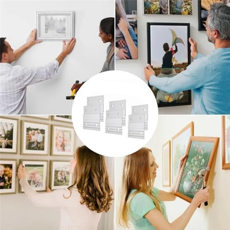 

B45C 6 пар Z зажимов, вешалка для картин с французскими шипами, алюминиевая вешалка для французских шипов, вешалки для картин, настенное крепление, подвесное зеркало