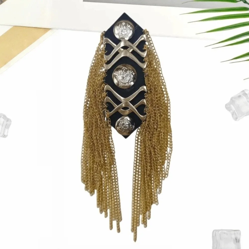 Classic Tassel Epaulettes Dynamic Visual Effects Fancy Looks Shoulder Board Formal Event Dress Group Uniform Collocations