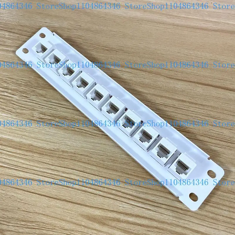 5Asd 10 Port Cat6 RJ45 über die Coppler Patch -Panel mit Rückenstange Wallmount oder Rackmount für Cat6 UTP STP -Verkabelung