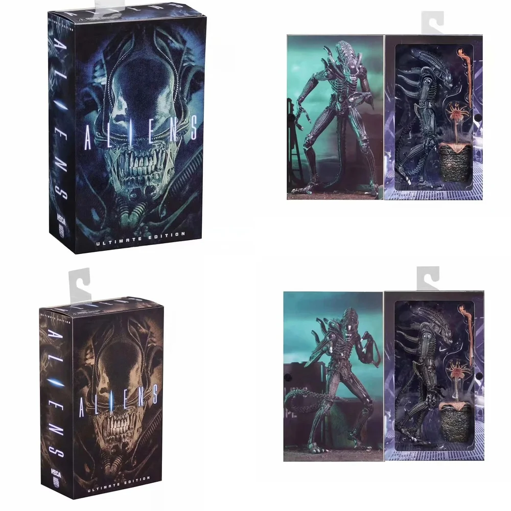 NECA エイリアン 2 1986 ゼノモーフ フェイスハガー エッグセット デラックスエディション 箱入り アクションフィギュア デスクトップモデル オーナメント 子供の誕生日プレゼント