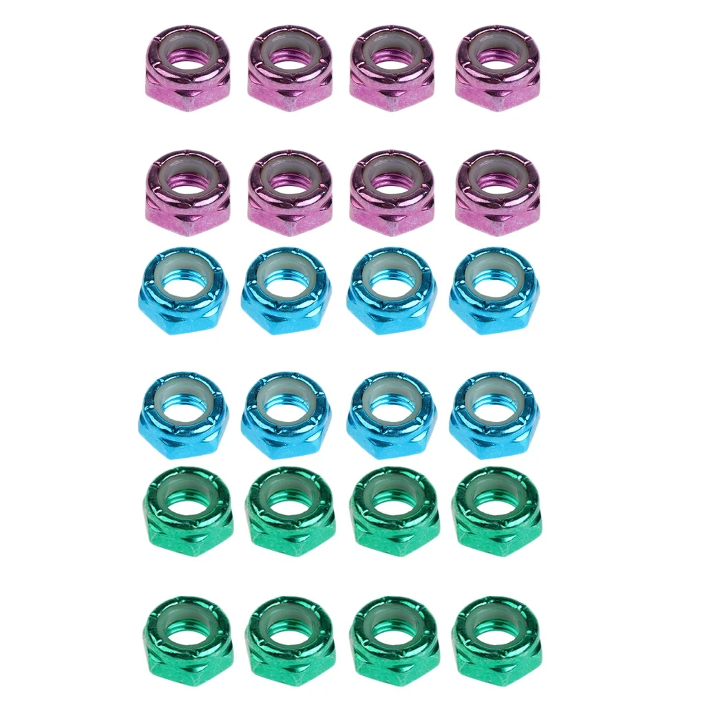 SMIEA 24 ชิ้นสเก็ตบอร์ดรถบรรทุกล้อเพลาสกรู Longboard อุปกรณ์ฮาร์ดแวร์