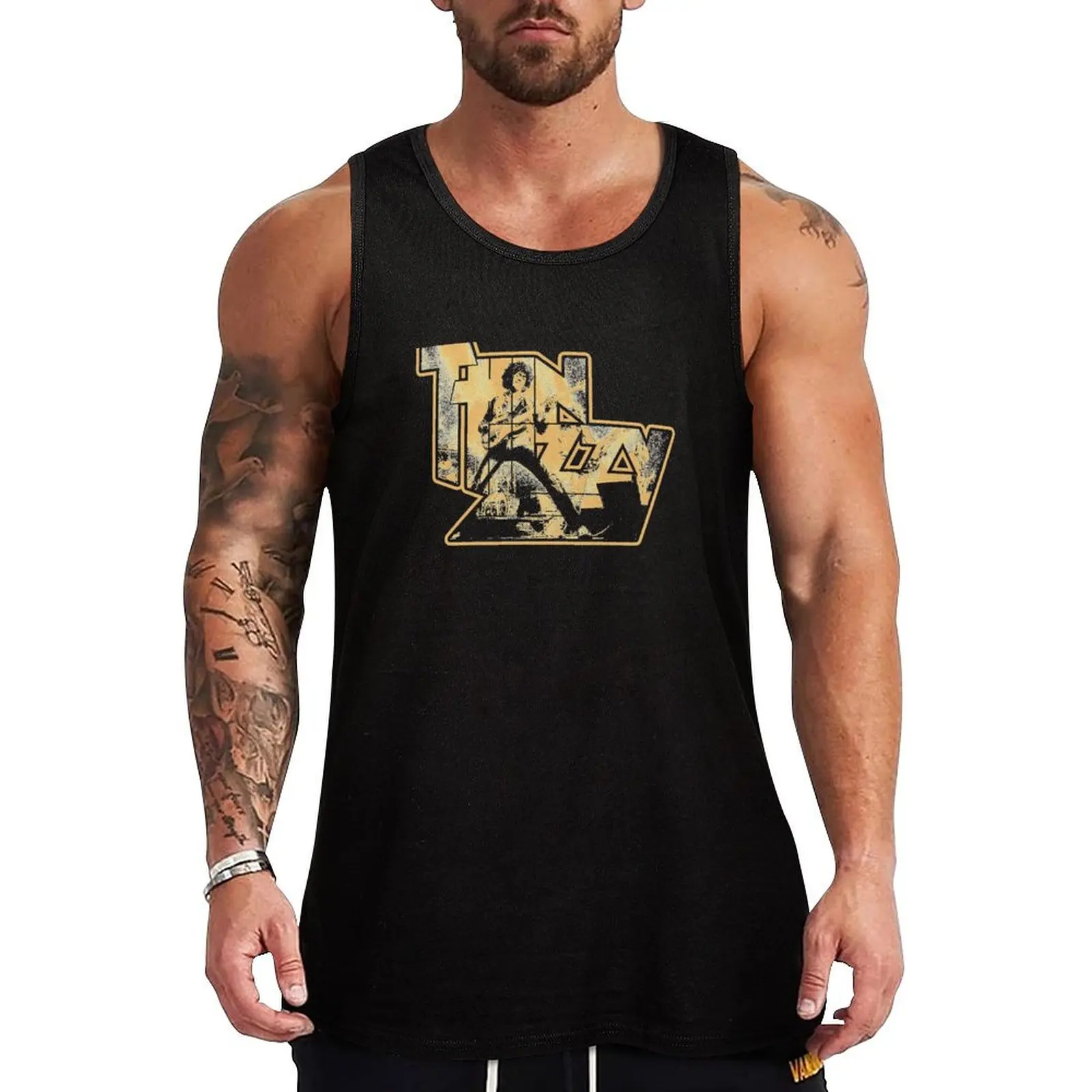 

Thin Lizzy Nightlife Tank Top Bodybuilding clothing man sleeveless gym shirts male gym clothes men t-shirt gym man