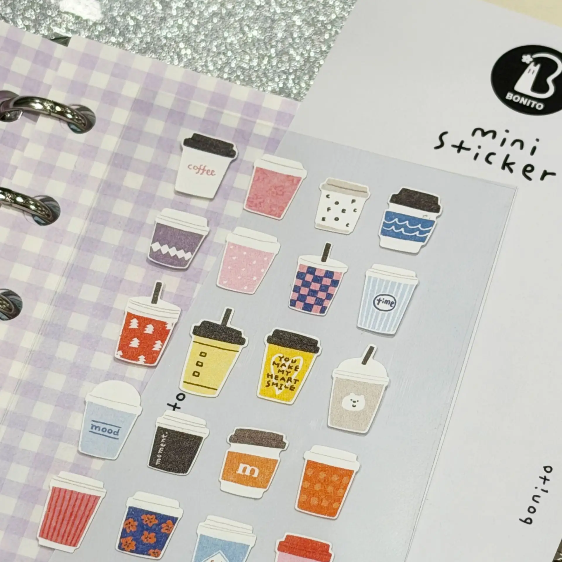 BONITO Mini Coffee Light Meal Space Cartoon Stickers Scrapbooking Diy Journal Diary Cute Stationery School Sticker Gift