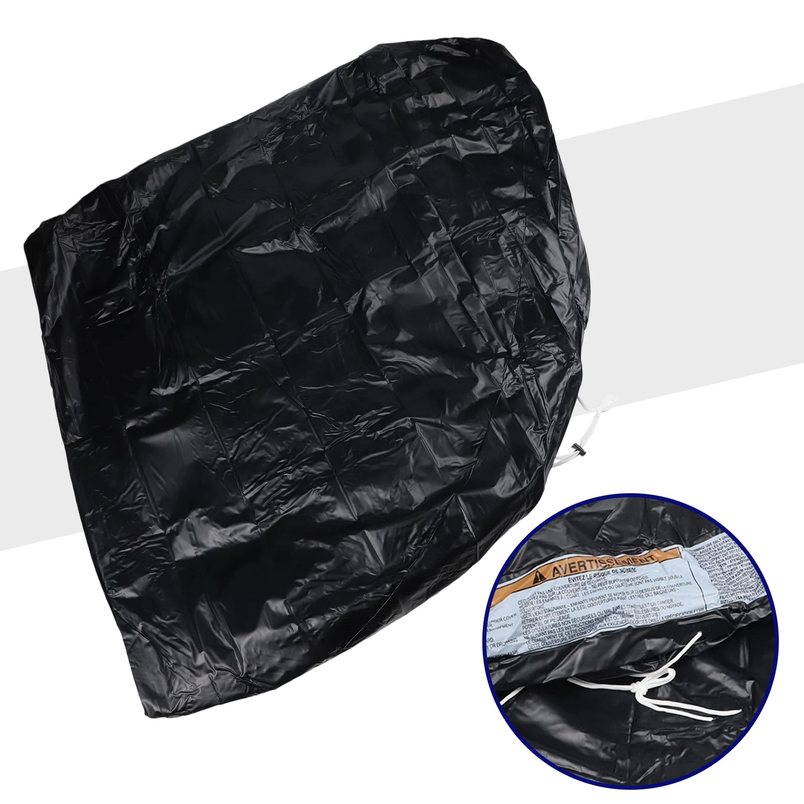 Swimming Pool Cover for Round For Above Ground Pools 244 cm and 305 cm PVC Build with Breathable Top Layer and Tension Ropes