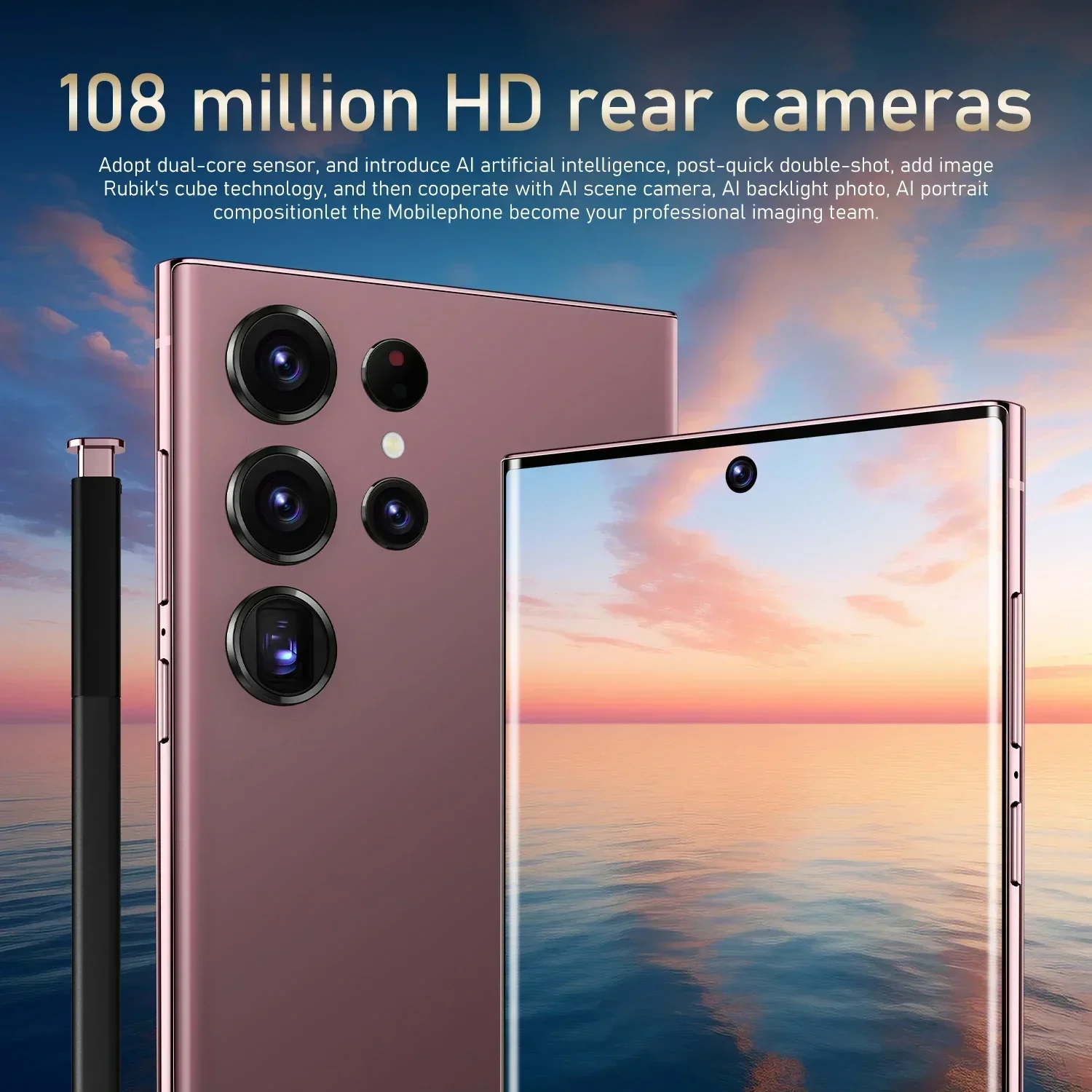 S24 Ultra Mobile Phones 7.3 HD Screen SmartPhone Original 22GB+2TB 4G 5G Dual Sim Celulares Android Unlocked 8000mAh Cell Phone