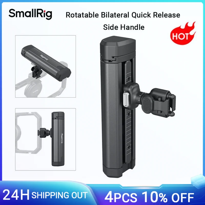 SmallRig Rotatable Bilateral Quick Release Side Handle / Top Handle for with HawkLock Quick Release for Smartphones -4842