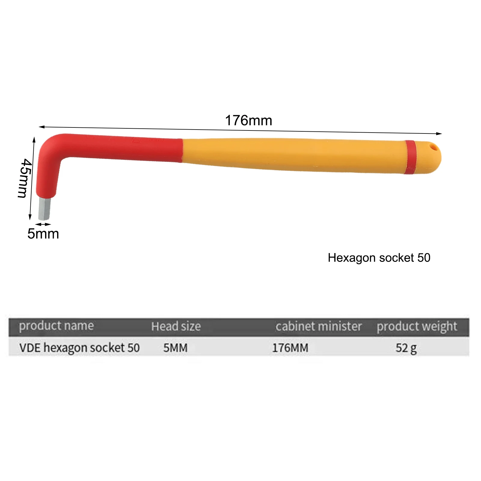六角レンチ 1000V 絶縁レンチ 電気作業用絶縁保護カバー 絶縁一体型 停電不要