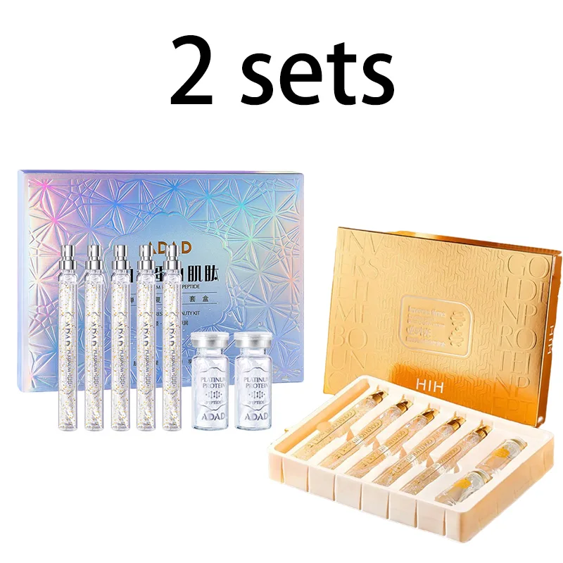 24K Gold Collagen Silk Thread Serum Kit from Korea For Face Absorbable Sculpts Moisturizes Rejuvenates with Collagen Esse