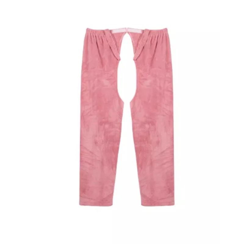 Autumn Winter Gift Coral Fleece Warm Pants Adult Baby Open Crotch Pants ABDL Plus Size Comfortable Soft Incontinence Trousers