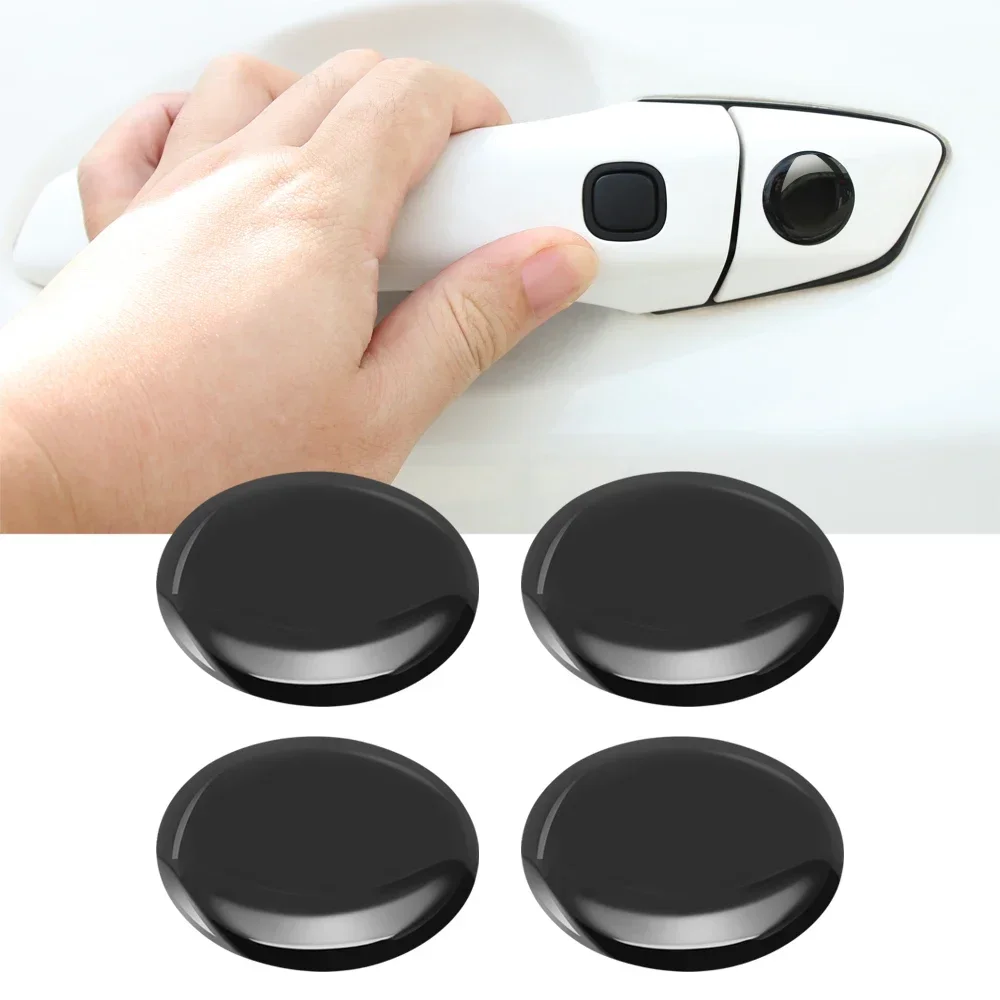 4pcs Car Handle Door Keyhole Lock Core Protective Cover Stickers For BMW Mercedes Benz Audi Volkswagen Ford Volvo Renault Jeep