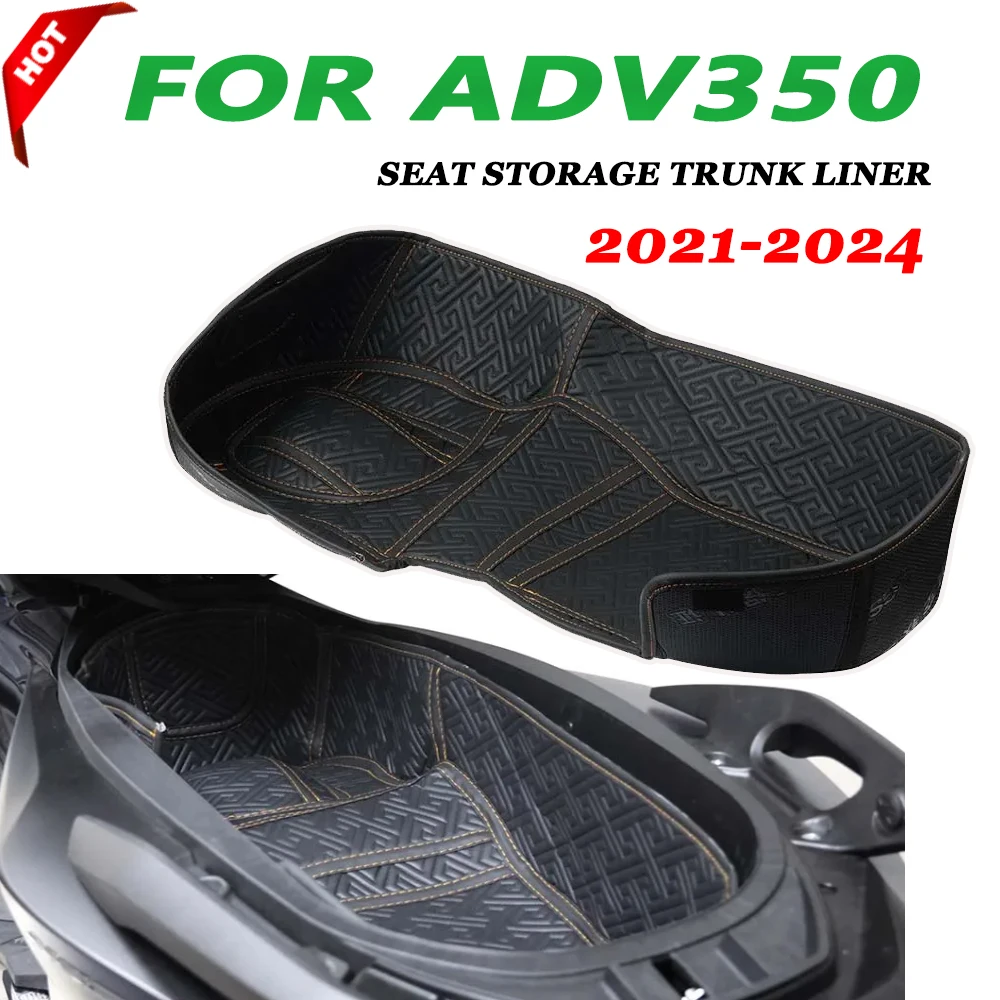 

For HONDA ADV350 ADV 350 2021 2022 2023 2024 Motorcycle Accessories Leather Rear Trunk Cargo Liner Protector Seat Bucket Pad