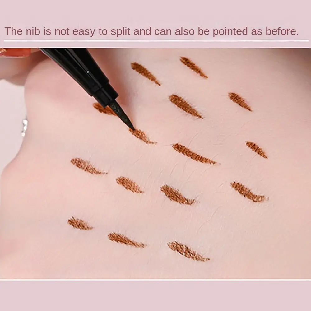 Delineador Líquido de Secado Rápido Negro y Marrón, Herramienta de Maquillaje de Larga Duración, Delineador Suave a Prueba de Agua, Lápiz Delineador para Estudiantes