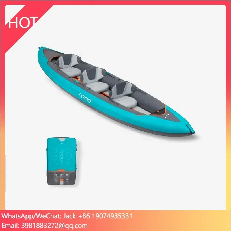Quick Drying Inflatable Canoe Folding Inflatable 3 Person Kayak For Beginners